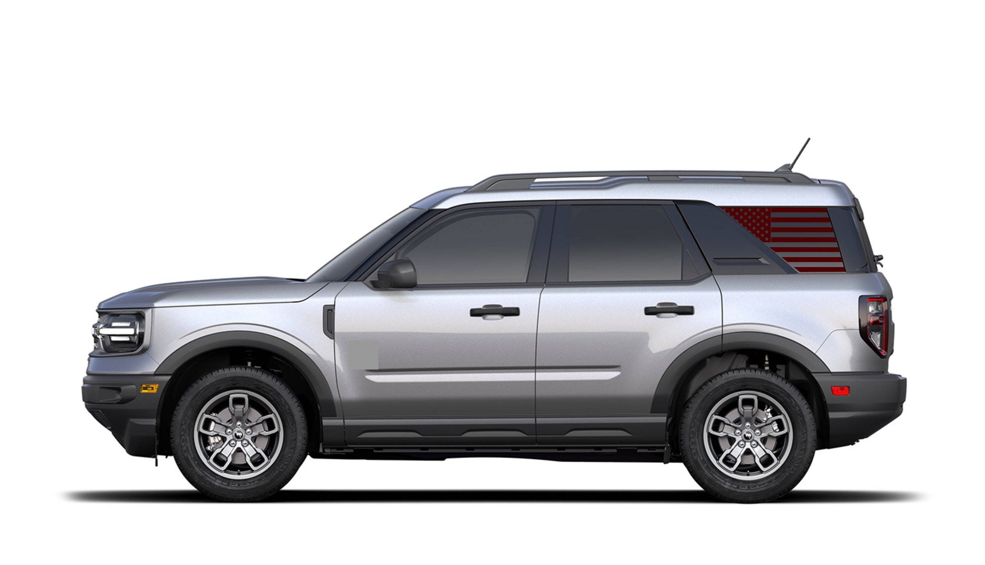 Set of American Flag Decal Stickers for  2021+ Ford Bronco Sport's Side Rear Quarter Windows