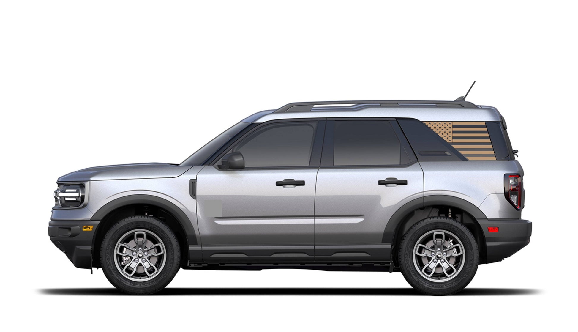 Set of American Flag Decal Stickers for  2021+ Ford Bronco Sport's Side Rear Quarter Windows