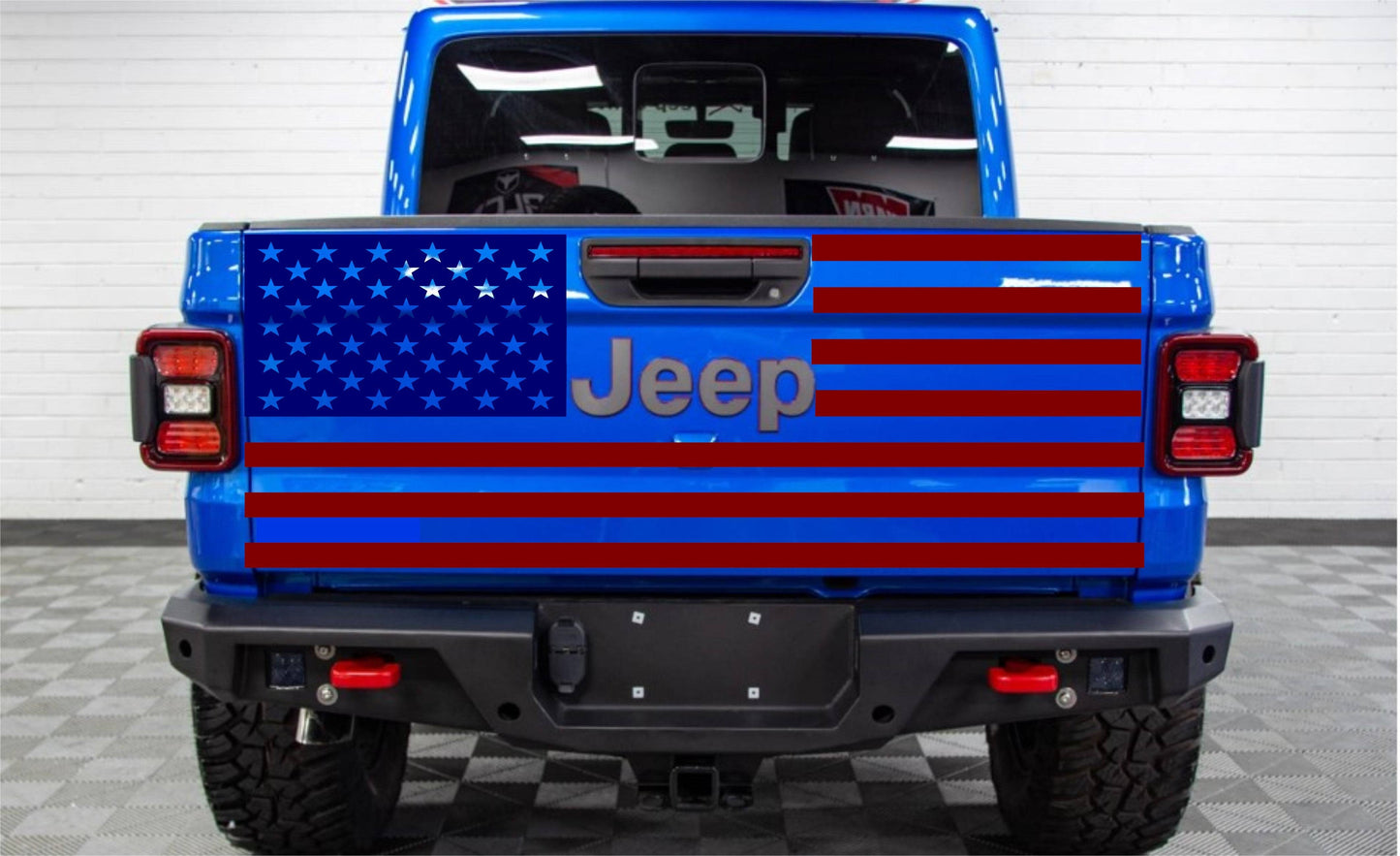 Jeep Gladiator Decal | Tailgate American Flag Stickers