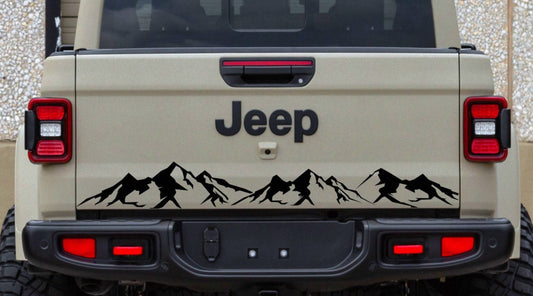 jeep gladiator tailgate decal truck car stickers mountain silhouette