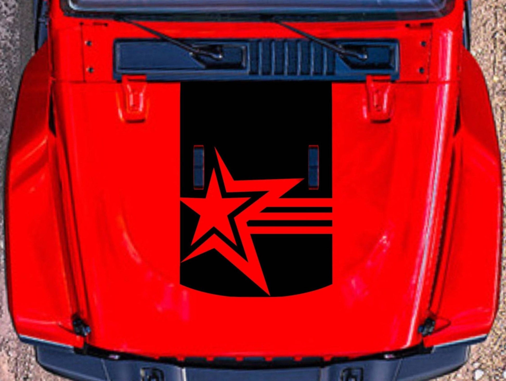 Jeep Wrangler JL, JK, Gladiator, Trucks, Cars, SUV's Star Hood Decal Sticker
