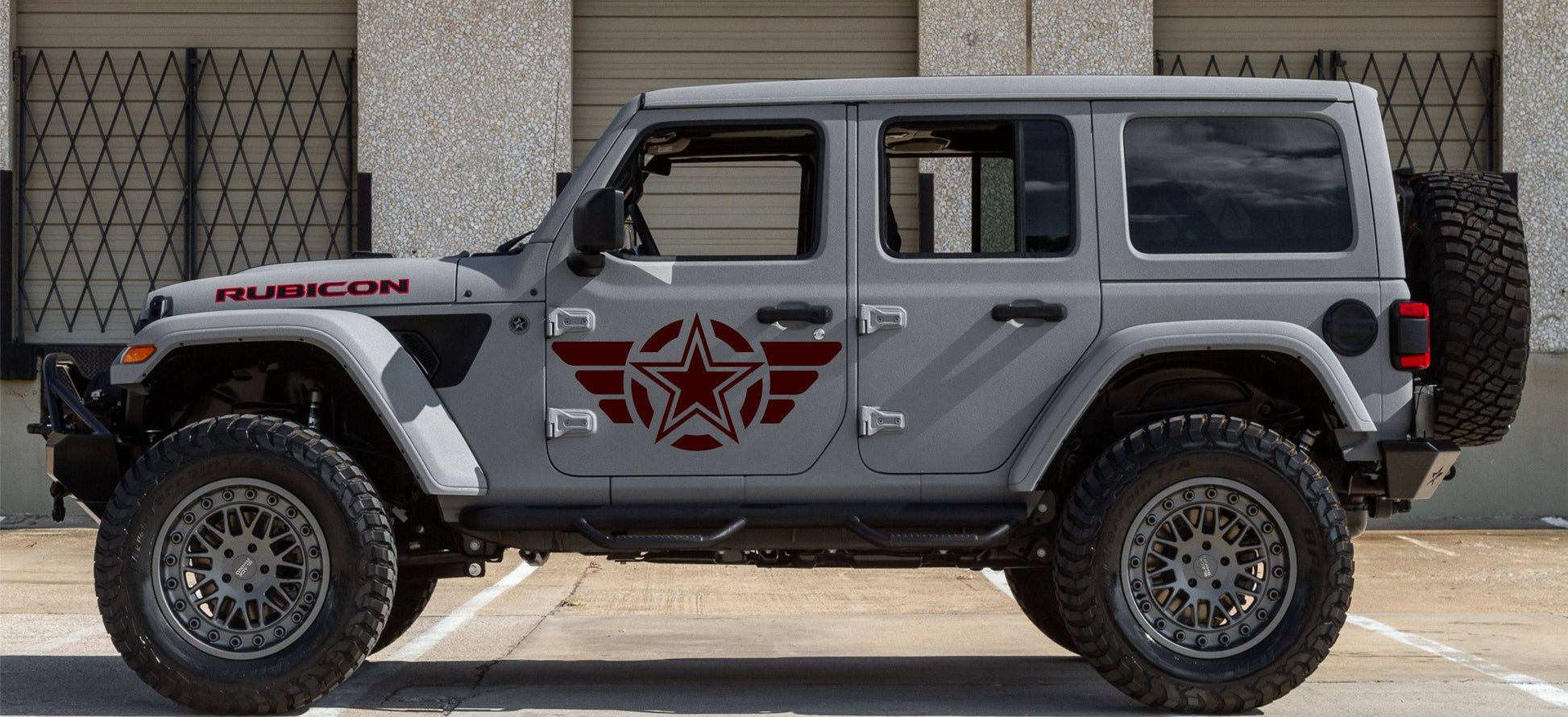 Set of Military Star Decals Stickers for Jeep Wrangler TJ, JK, TJ, Gladiator, Trucks, Cars