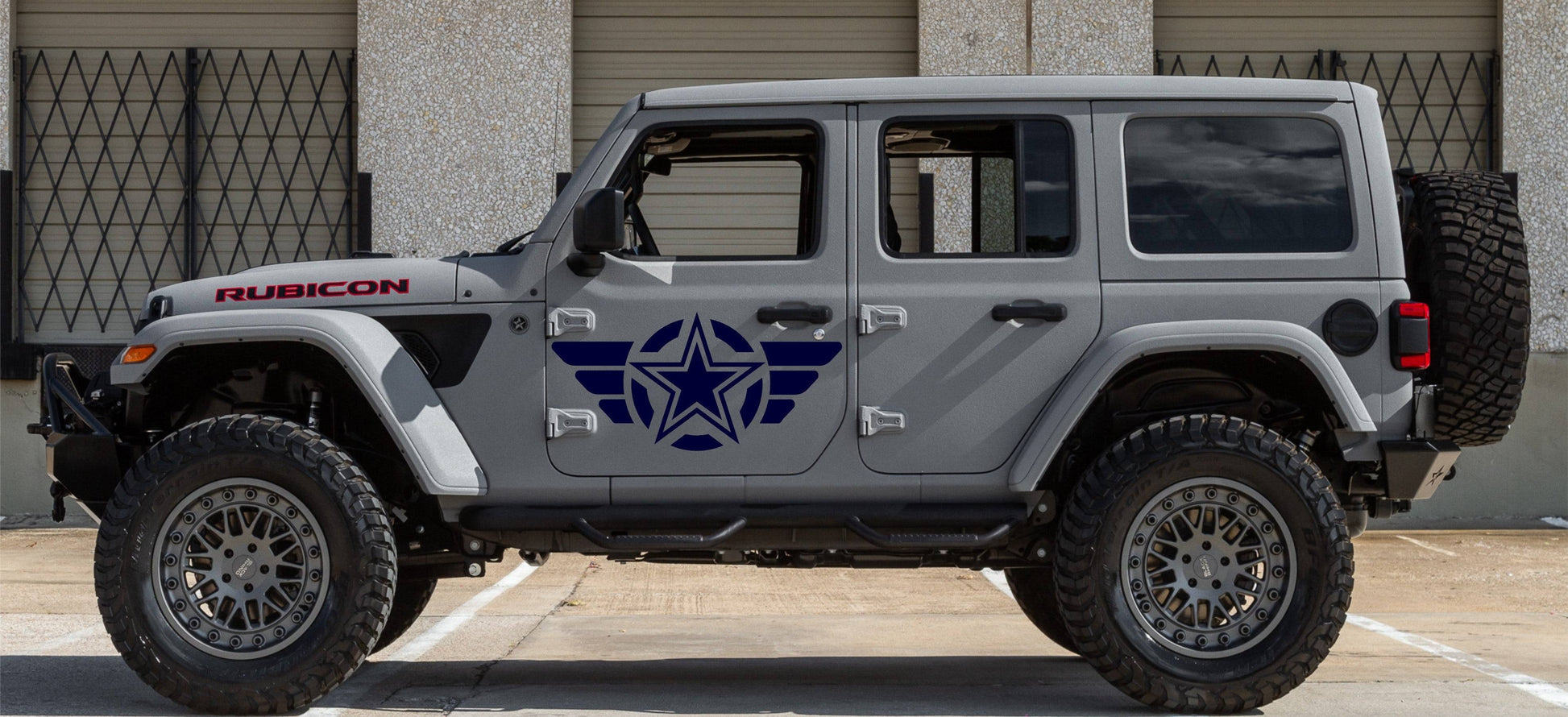 Set of Military Star Decals Stickers for Jeep Wrangler TJ, JK, TJ, Gladiator, Trucks, Cars