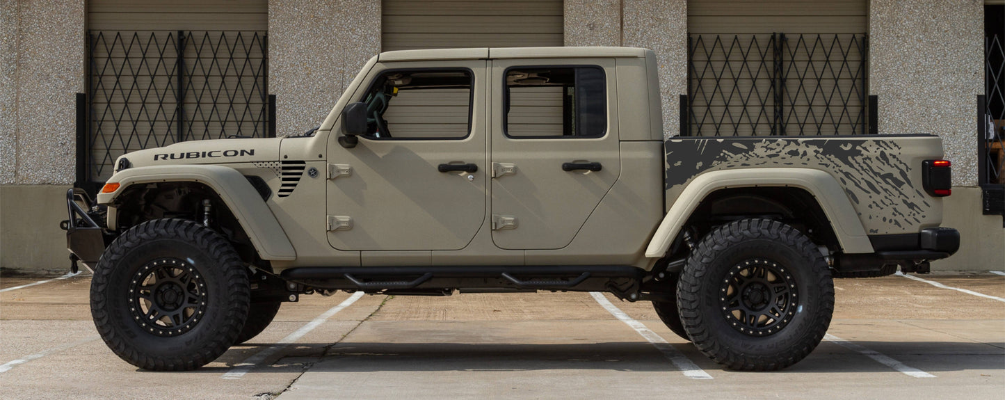 Set of Mud Splash Decals for Jeep Gladiator Truck Bed Sides '19-2022