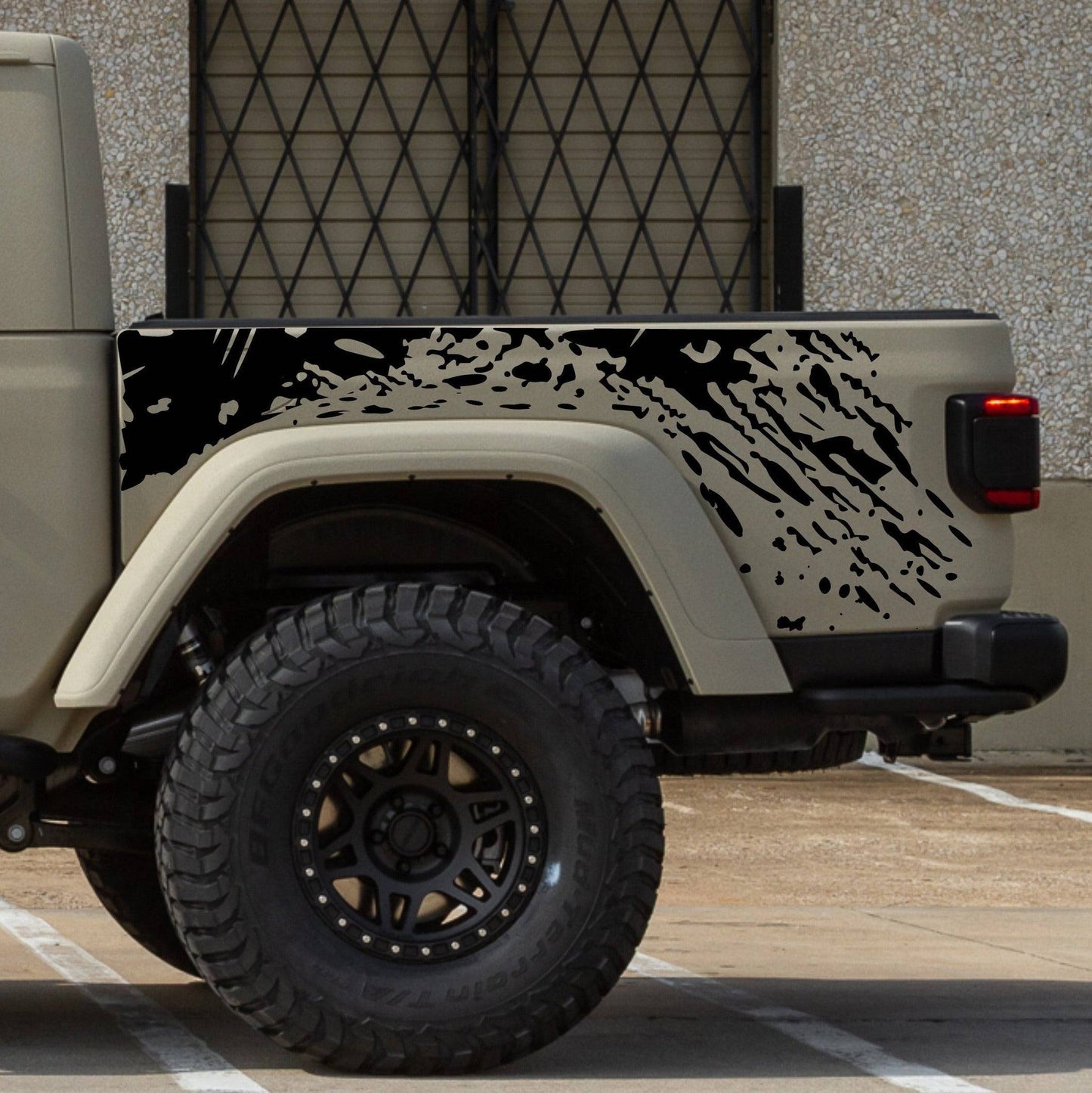 Set of Mud Splash Decals for Jeep Gladiator Truck Bed Sides '19-2022