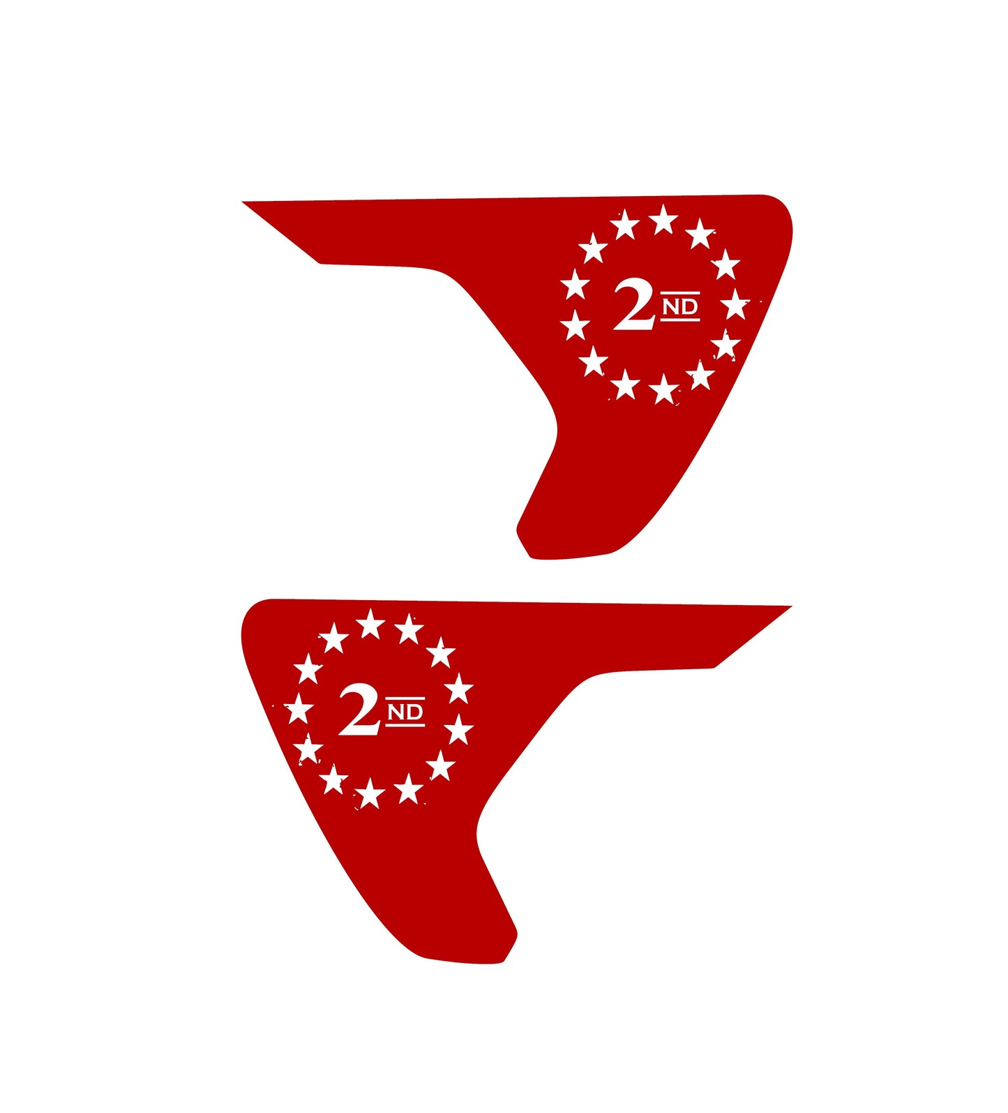 Set of Military Star Decal 2nd Amendment Flag Patriotic Decal Stickers For Jeep Wrangler JL & Jeep Gladiator Truck Fender Vents