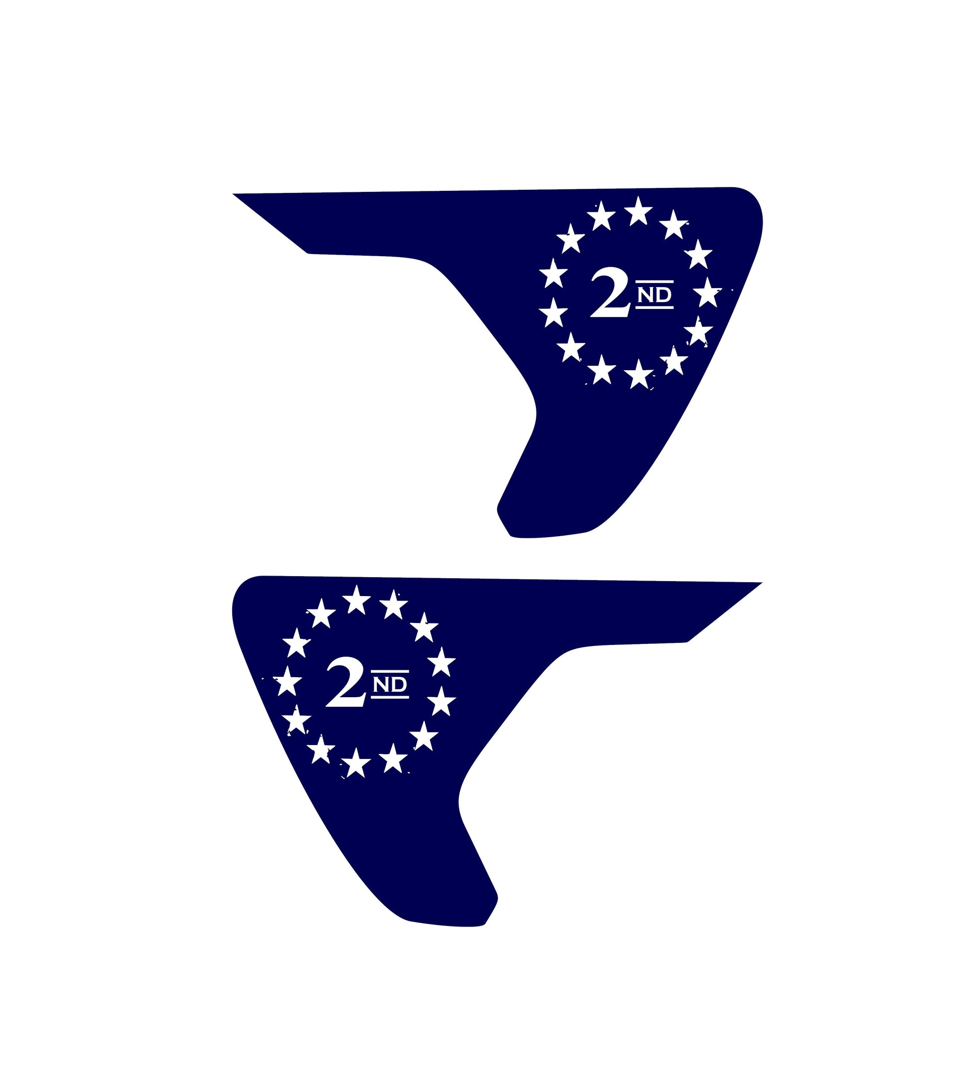 Set of Military Star Decal 2nd Amendment Flag Patriotic Decal Stickers For Jeep Wrangler JL & Jeep Gladiator Truck Fender Vents