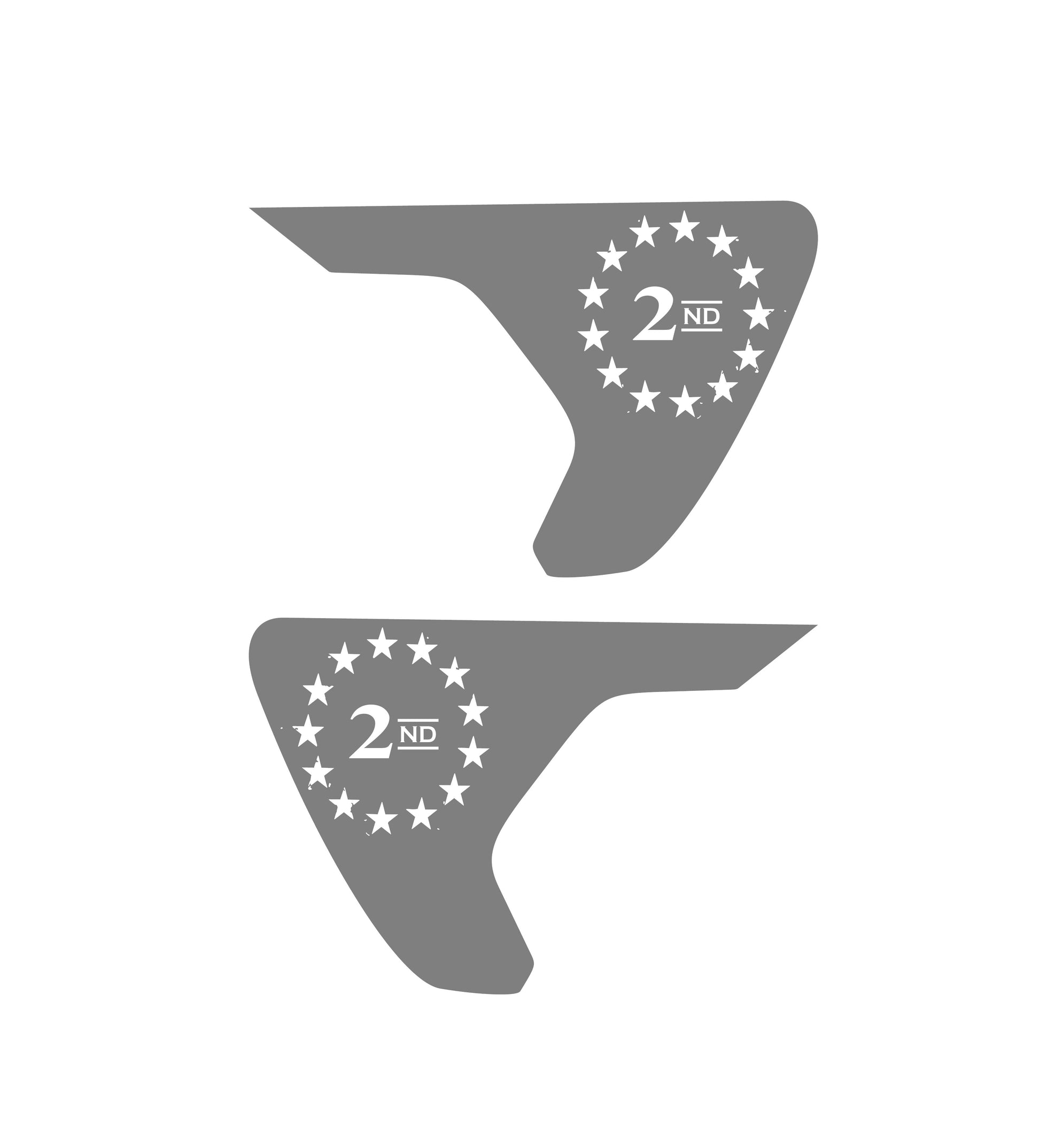 Set of Military Star Decal 2nd Amendment Flag Patriotic Decal Stickers For Jeep Wrangler JL & Jeep Gladiator Truck Fender Vents