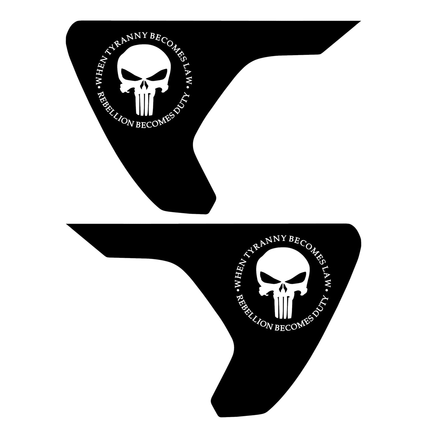 Punisher Fender Vents Decals for Jeep Wrangler JL & Jeep Gladiator