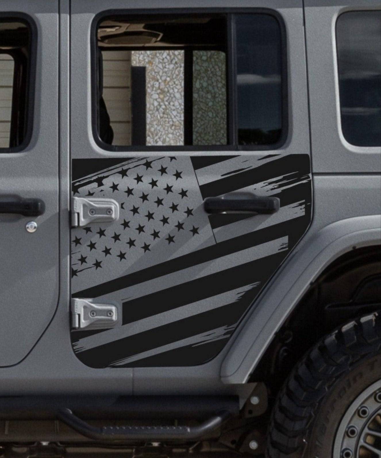 Jeep Wrangler JL Decals Set of American Flag for Side Doors