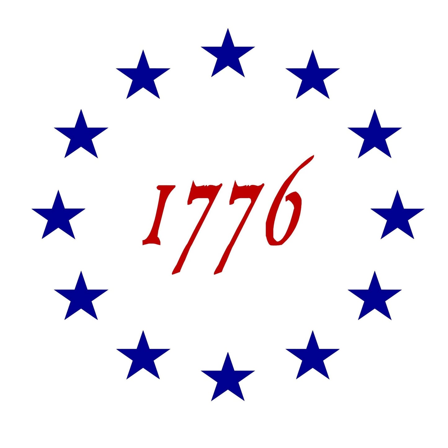 1776 BETSY ROSS AMERICAN FLAG VINYL DECAL