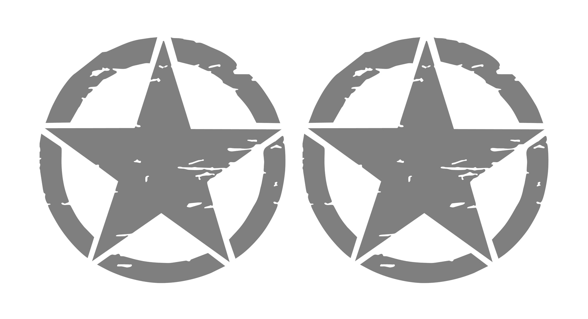 Set of Military Star Vinyl Decal
