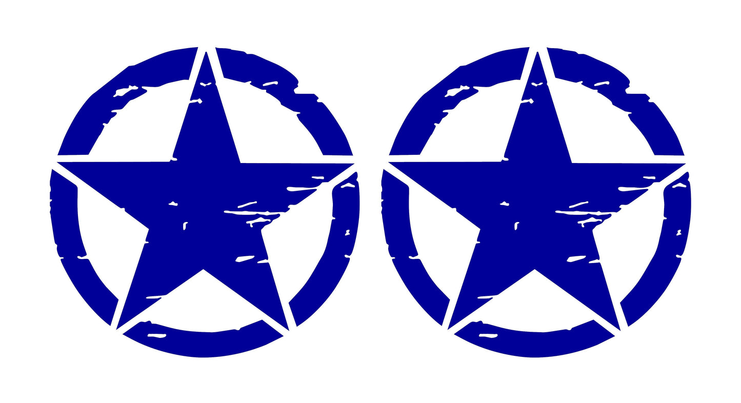 Set of Military Star Vinyl Decal