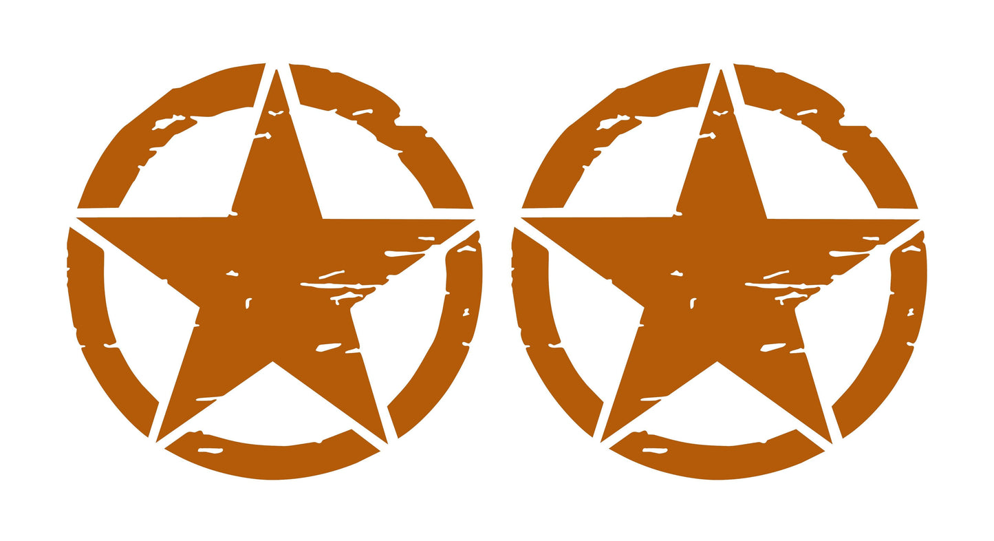 Set of Military Star Vinyl Decal
