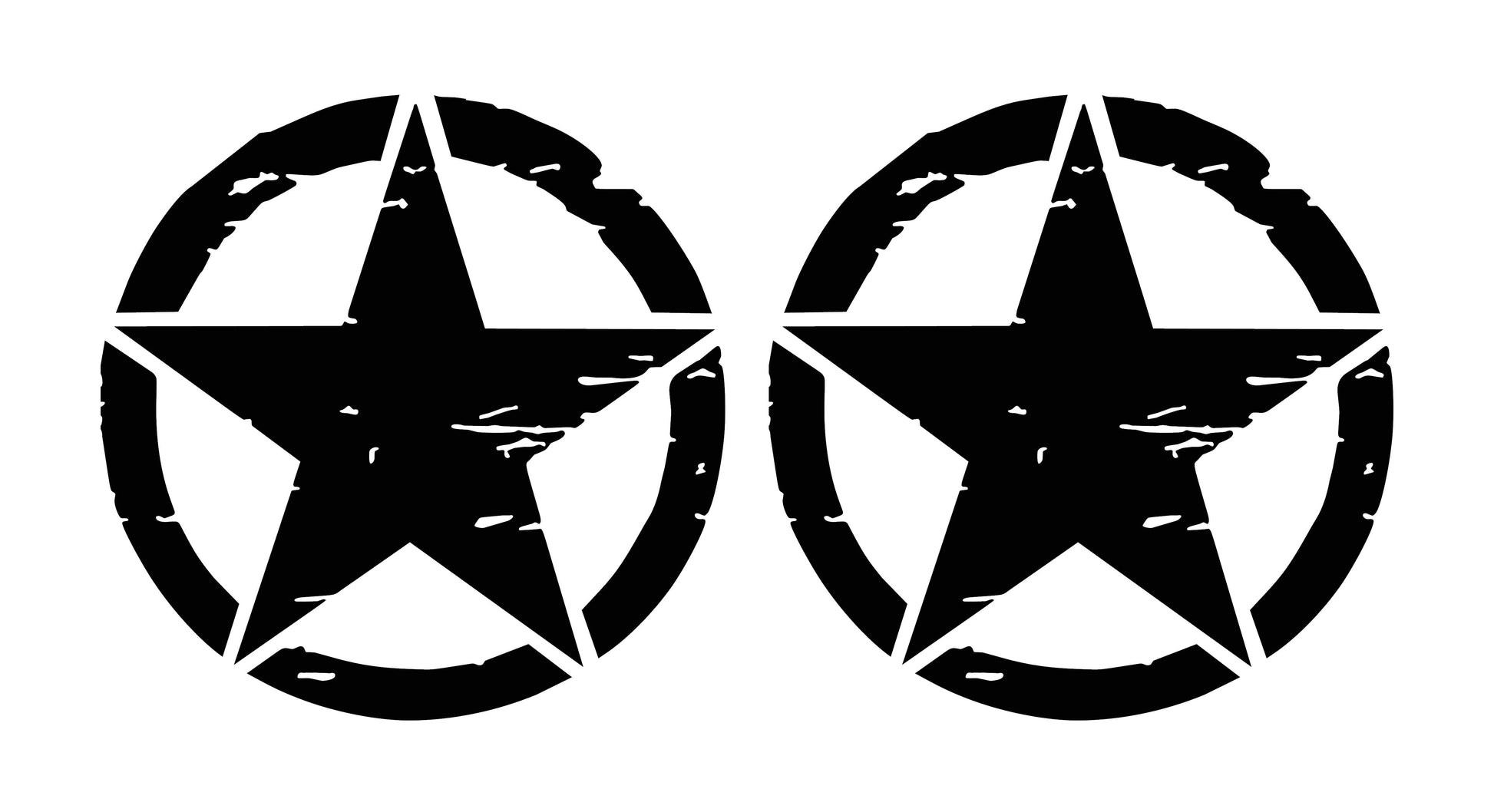 Set of Military Star Vinyl Decal
