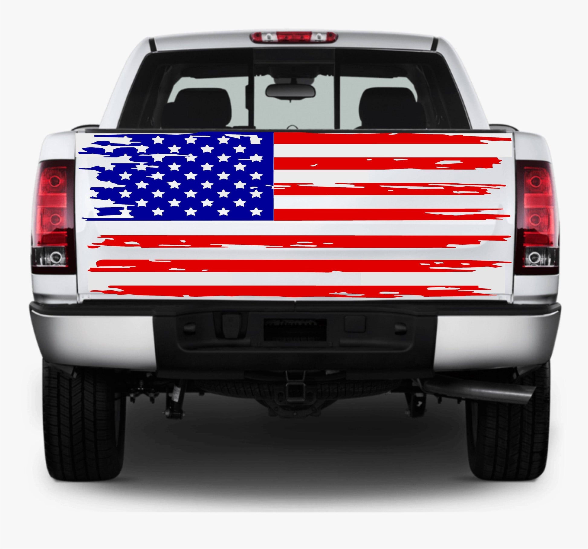 Distressed American Flag Decal Stickers | Patriotic Vinyl Decal for Any Trucks, SUV's, Vans, Tailgates, Bumpers...