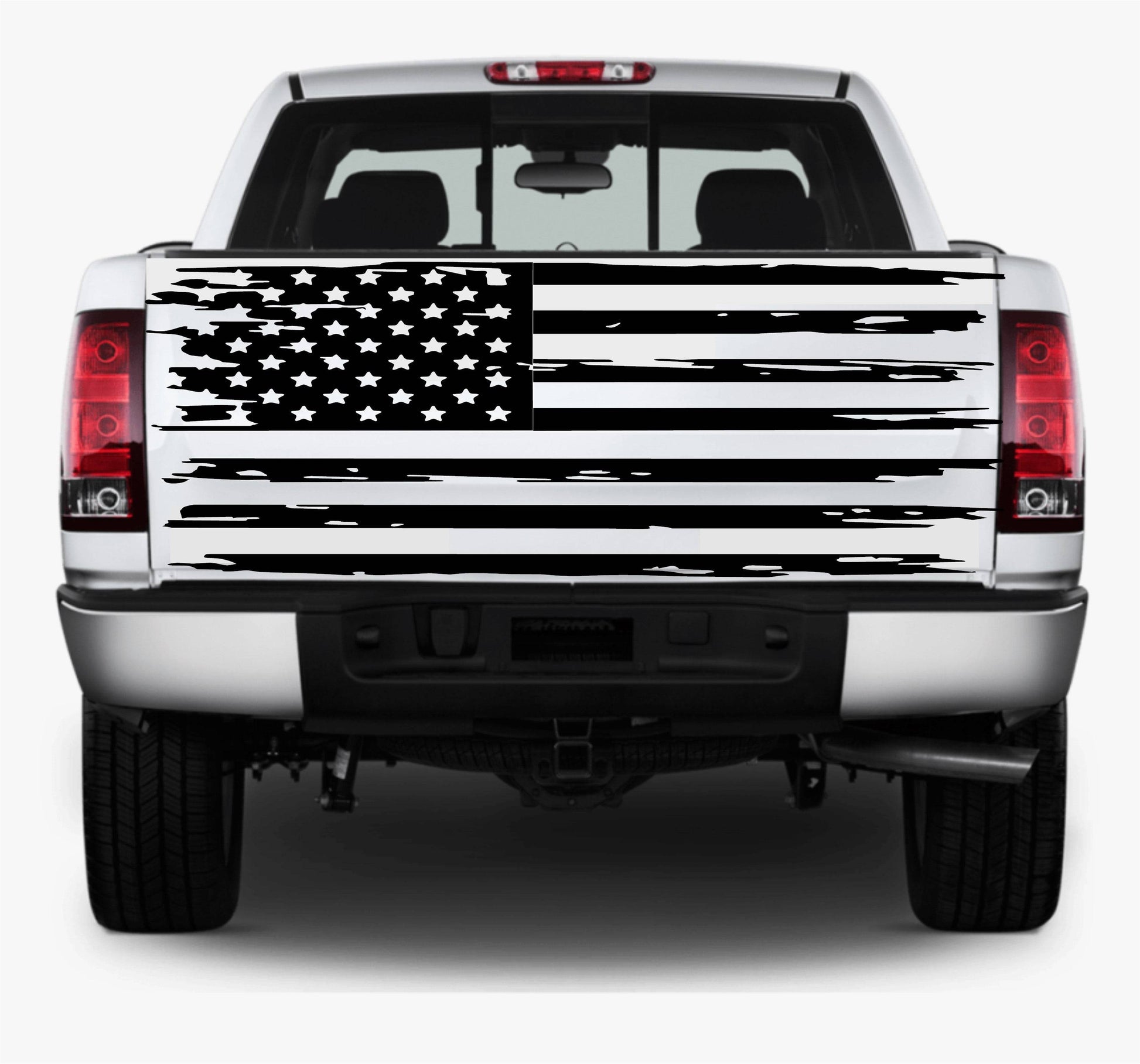 Distressed American Flag Decal Stickers | Patriotic Vinyl Decal for Any Trucks, SUV's, Vans, Tailgates, Bumpers...