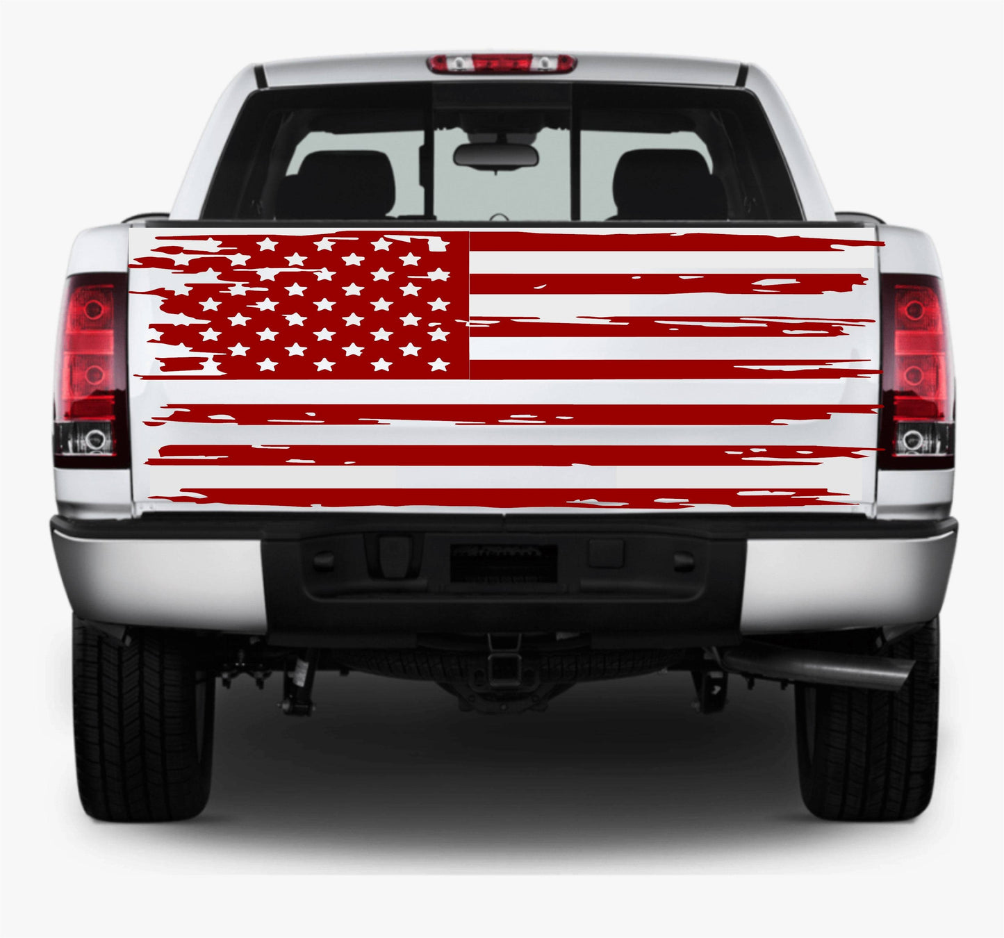 Distressed American Flag Decal Stickers | Patriotic Vinyl Decal for Any Trucks, SUV's, Vans, Tailgates, Bumpers...