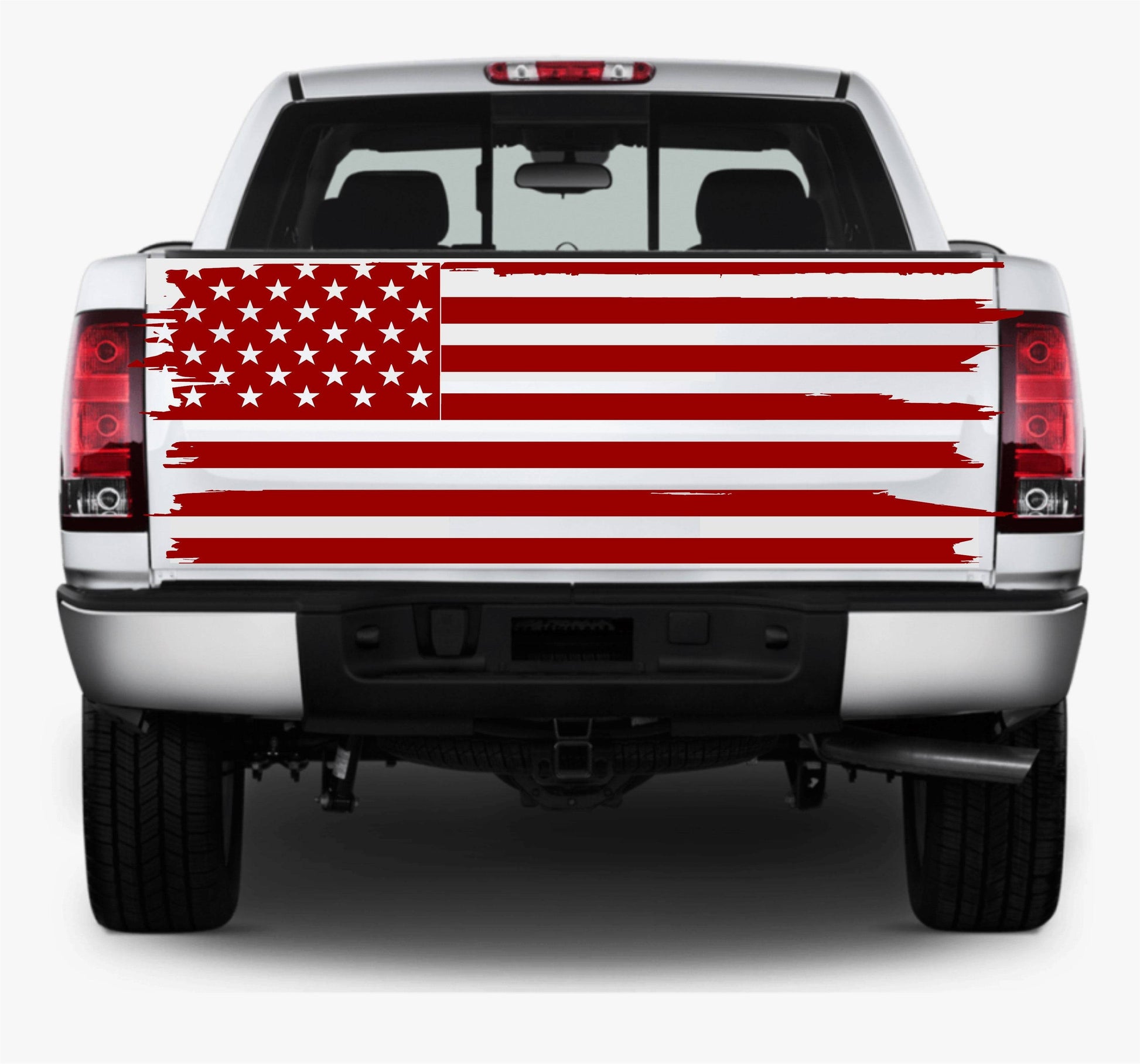 Distressed American Flag Decal Stickers | Patriotic Vinyl Decal for Any Trucks, SUV's, Vans, Tailgates, Bumpers...