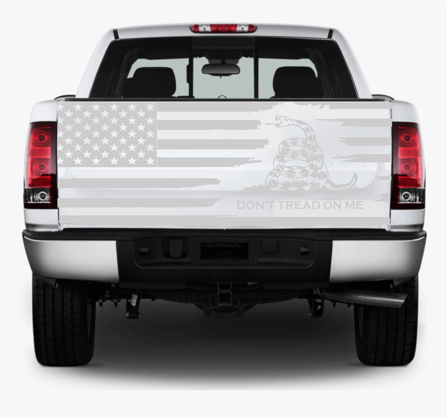 Distressed American Flag Decal Stickers "Don't Tread On Me" Patriotic Vinyl Decal for Any Trucks, SUV's, Vans, Tailgates, Bumpers...