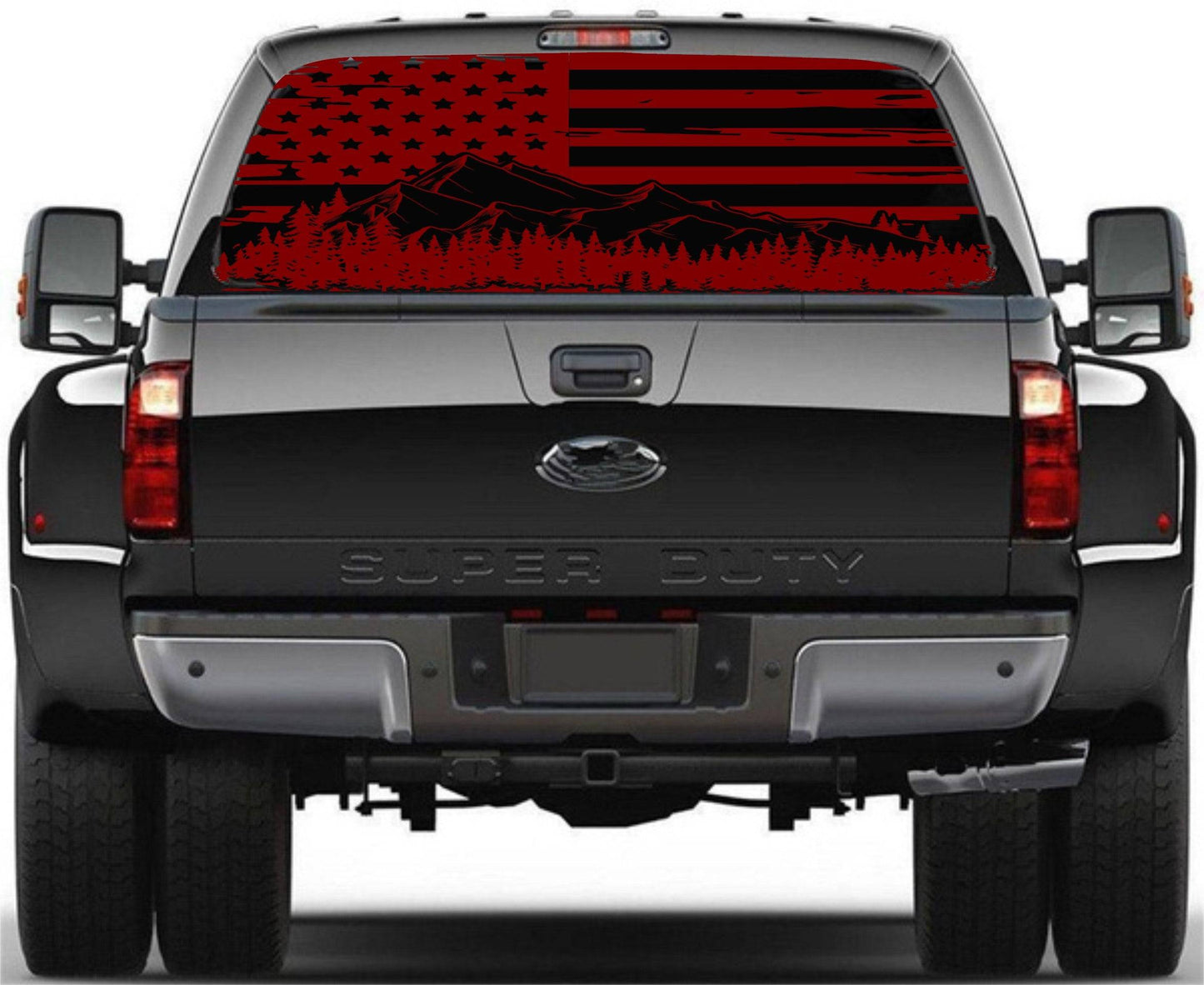 Distressed American Flag Decal Stickers Patriotic Vinyl Decal for Any Trucks, SUV's Rear Window