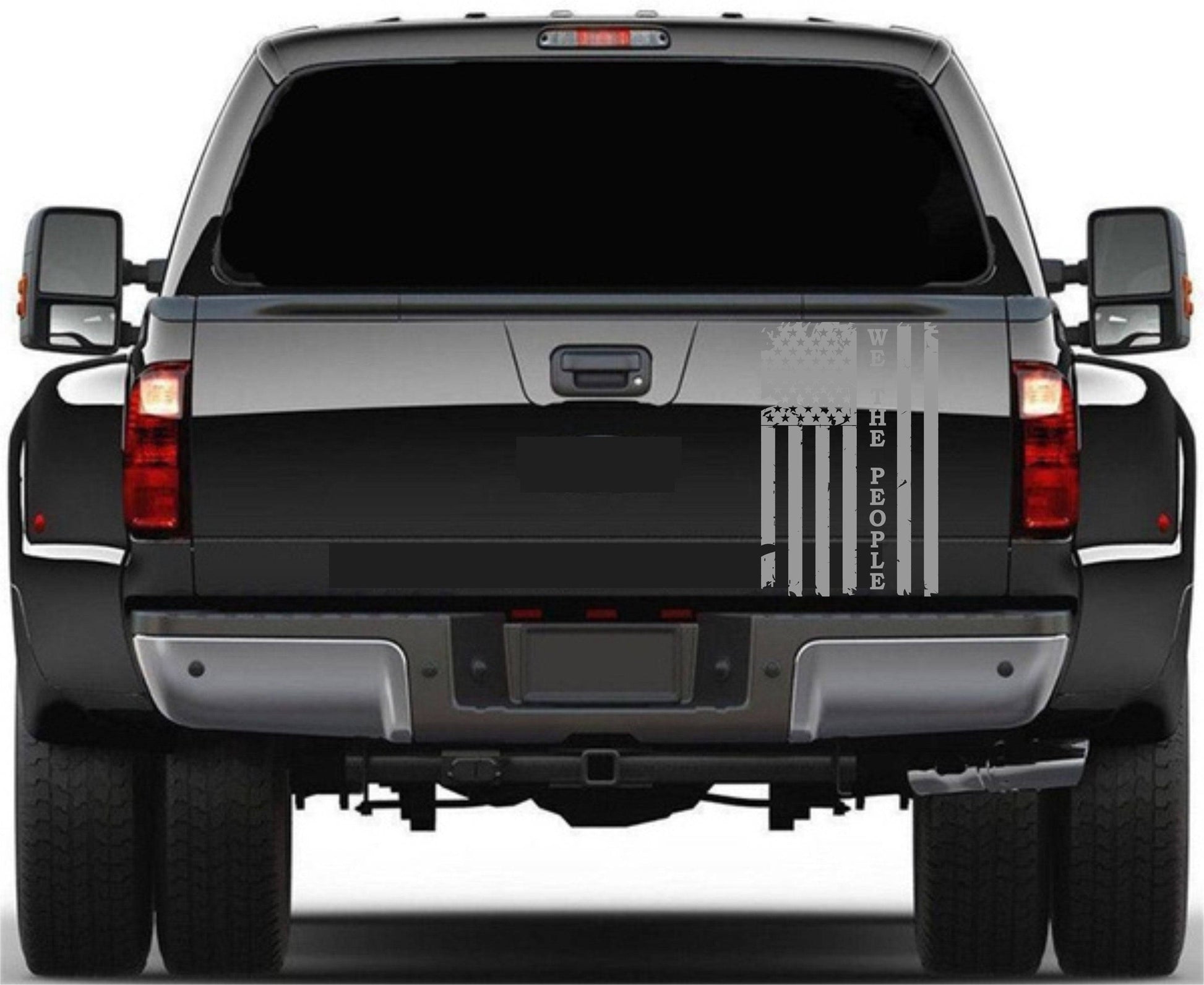 American Flag "We The People" Decal Fits Any Truck's Tailgate. Sizes Available.