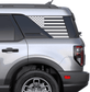 Set of American Flag Decals Stickers for  2021+ Ford Bronco Sport's Side Rear Quarter Windows