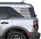 Set of American Flag Decals Stickers for  2021+ Ford Bronco Sport's Side Rear Quarter Windows