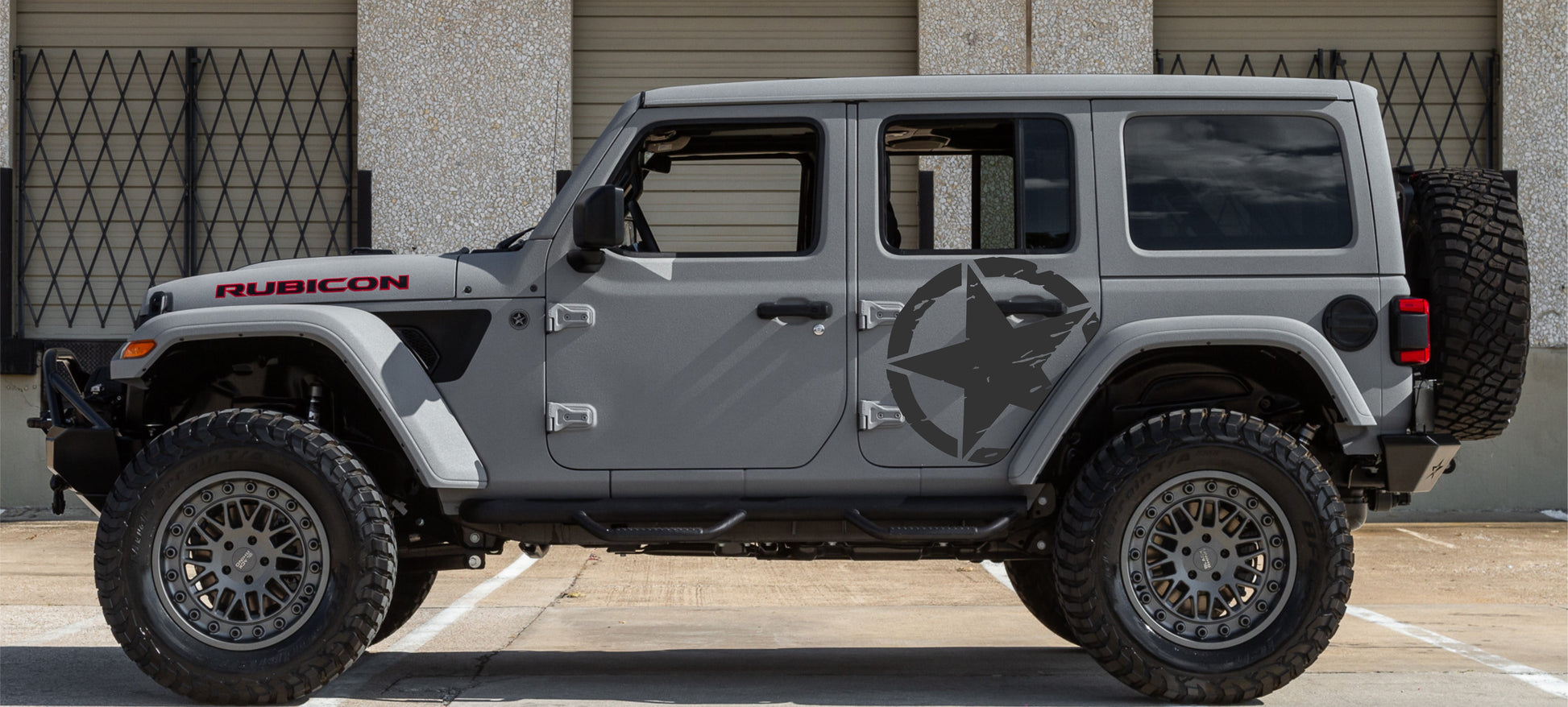 Military Star Decals for Jeep Wrangler JL, JK (4-Door) Doors