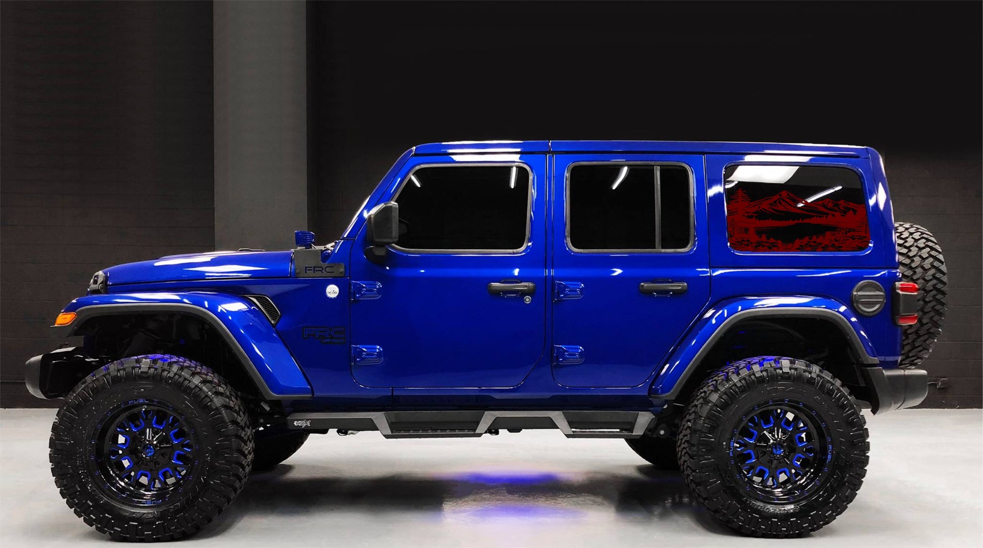 Mountain Lake Decals for Jeep Wrangler JL, JK (4-Door/2-Door) Rear Side Windows