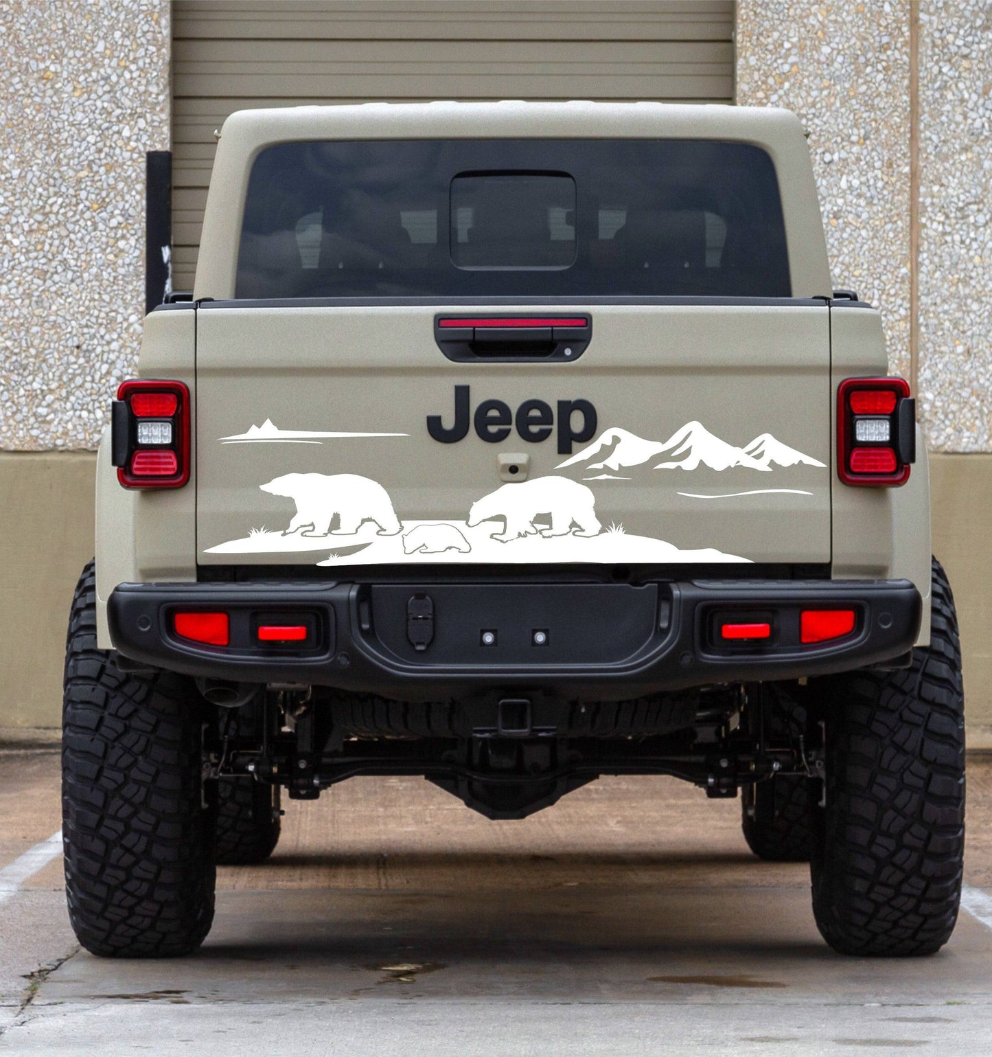 Bears Mountain Silhouette Decal Sticker for Jeep Gladiator Truck Tailgate