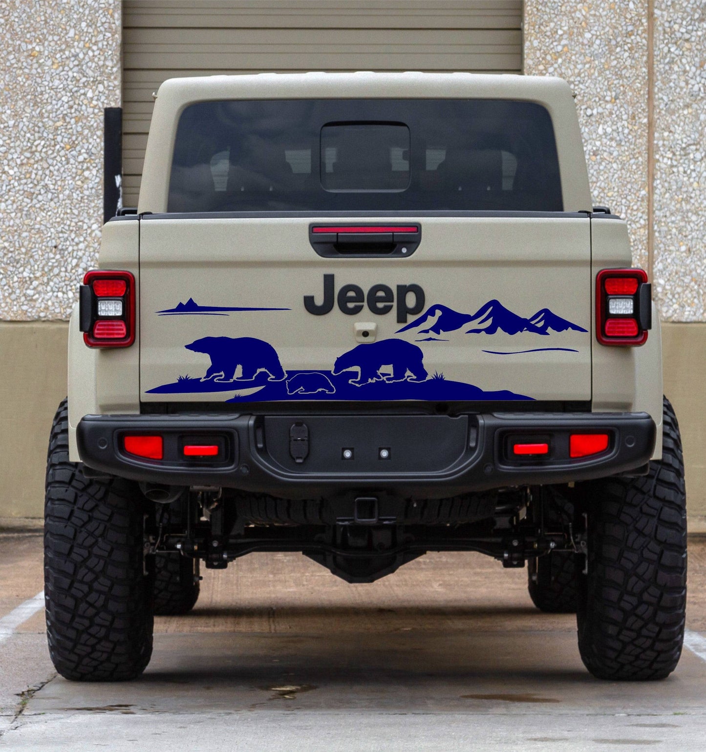 Bears Mountain Silhouette Decal Sticker for Jeep Gladiator Truck Tailgate