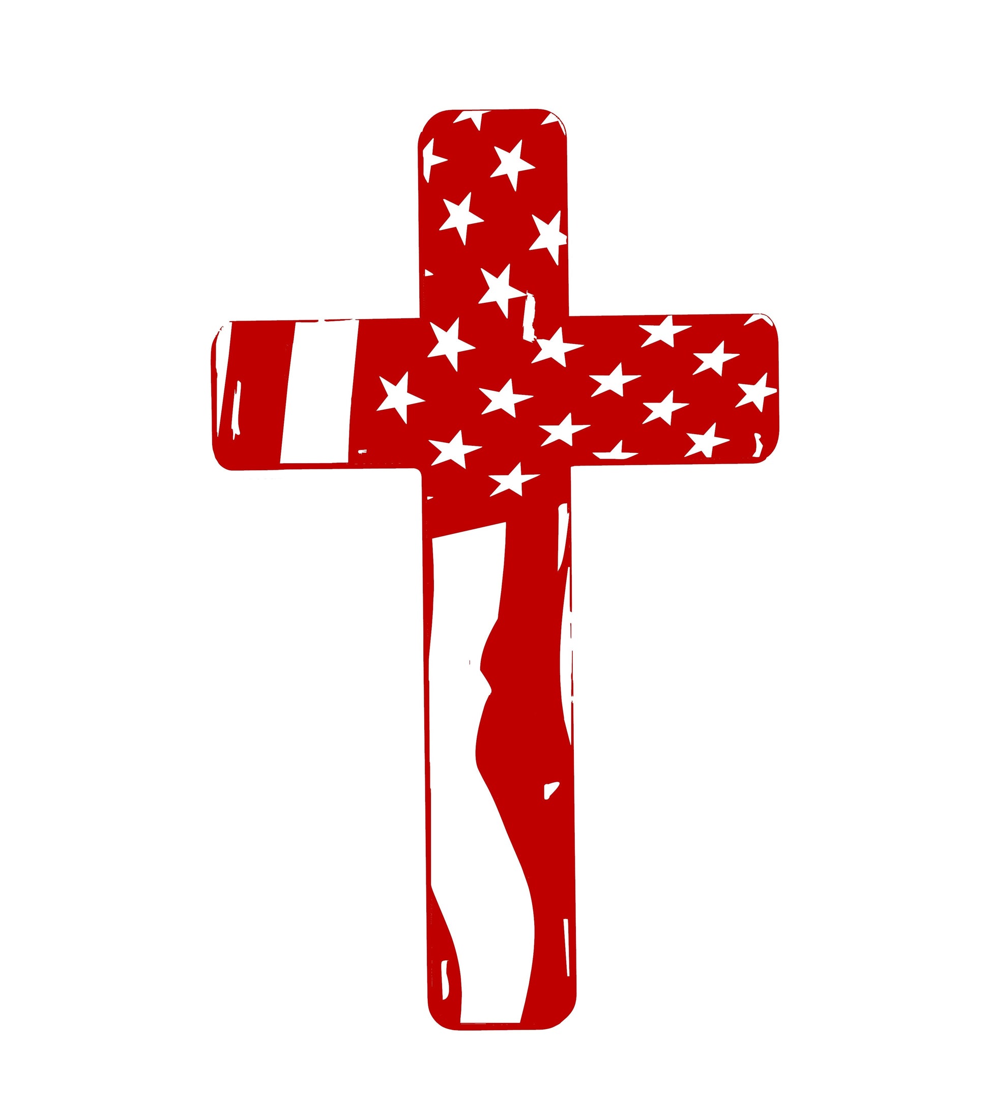 AMERICAN FLAG | CROSS VINYL DECAL FOR CARS, JEEPS, TRUCKS, VANS, ETC.. 