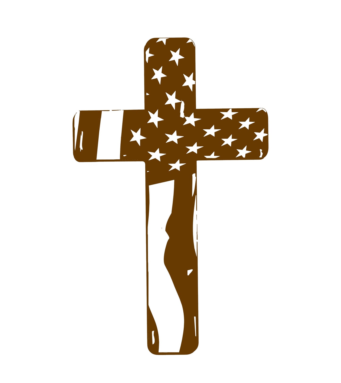 AMERICAN FLAG | CROSS VINYL DECAL FOR CARS, JEEPS, TRUCKS, VANS, ETC.. 