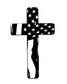 AMERICAN FLAG | CROSS VINYL DECAL FOR CARS, JEEPS, TRUCKS, VANS, ETC.. 
