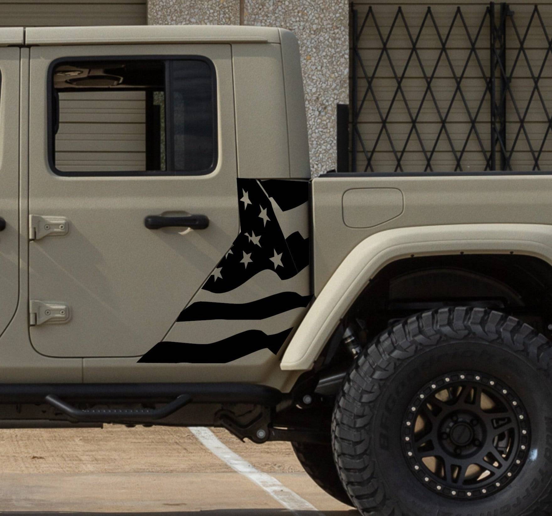 Copy of Set of American Flag Vinyl Decal For Jeep Gladiator