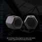 4pc Anti-Theft Punisher Tire Valve Caps | Universal Aluminum Stem Covers for Cars, SUVs, Trucks, Bikes, Motorcycles | Airtight Seal | Hexagon Design