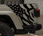 Jeep Gladiator Decal | Truck Bed Sides Distressed American Flag Stickers
