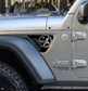 Set of Military Star Punisher Fender Vents Decal Stickers for Jeep Wrangler JL & Jeep Gladiator Trucks