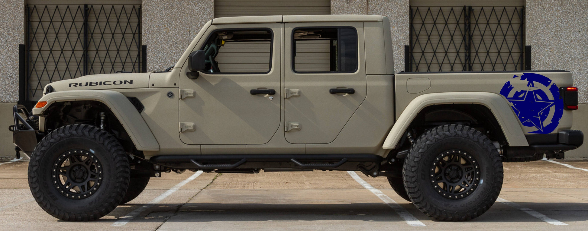 Jeep Gladiator Decals Military Star Stickers Patriotic (Side Bed Decals)