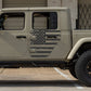 SET OF AMERICAN FLAG VINYL DECAL FOR JEEP GLADIATORS SIDE DOORS