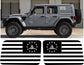 Jeep Wrangler JL JK Don't Tread On Me American Flag Decal Stickers (4-Door Rear Side Windows)