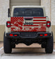 Jeep Gladiator Decal Beach American Flag Tailgate Decal Stickers 