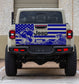 Jeep Gladiator Decal Beach American Flag Tailgate Decal Stickers 