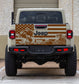 Jeep Gladiator Decal Beach American Flag Tailgate Decal Stickers 