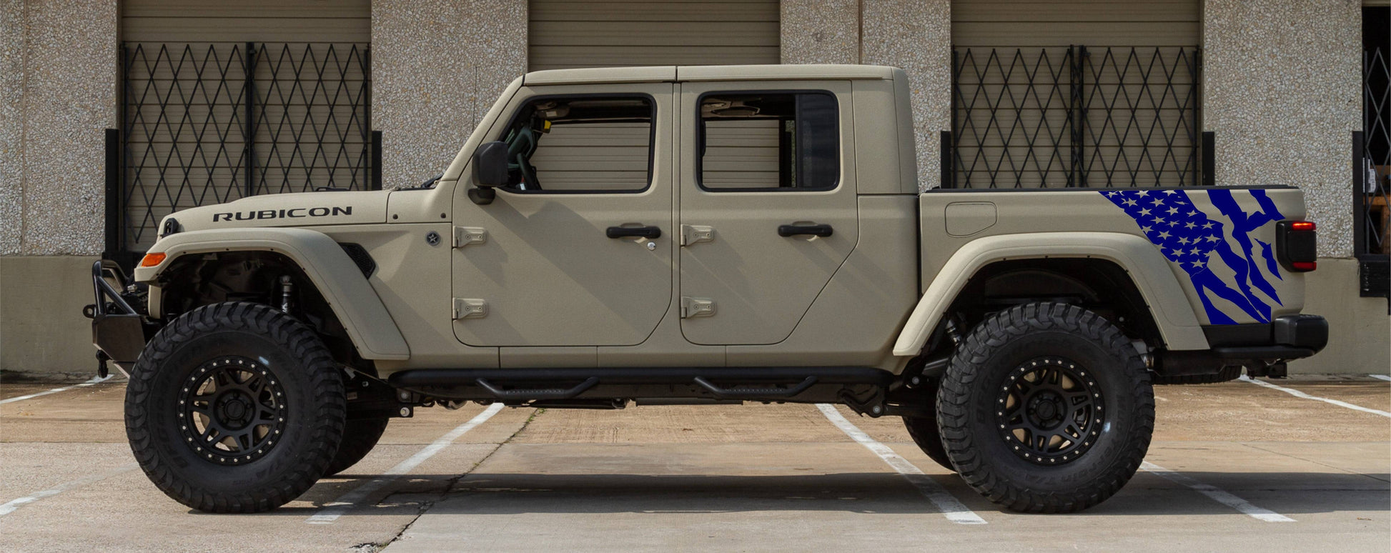 Jeep Gladiator Decal Gladiator Truck Bed Distressed American Flag Decal Stickers