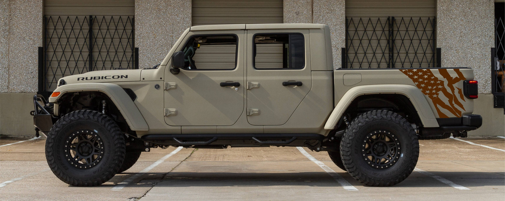 Jeep Gladiator Decal Gladiator Truck Bed Distressed American Flag Decal Stickers