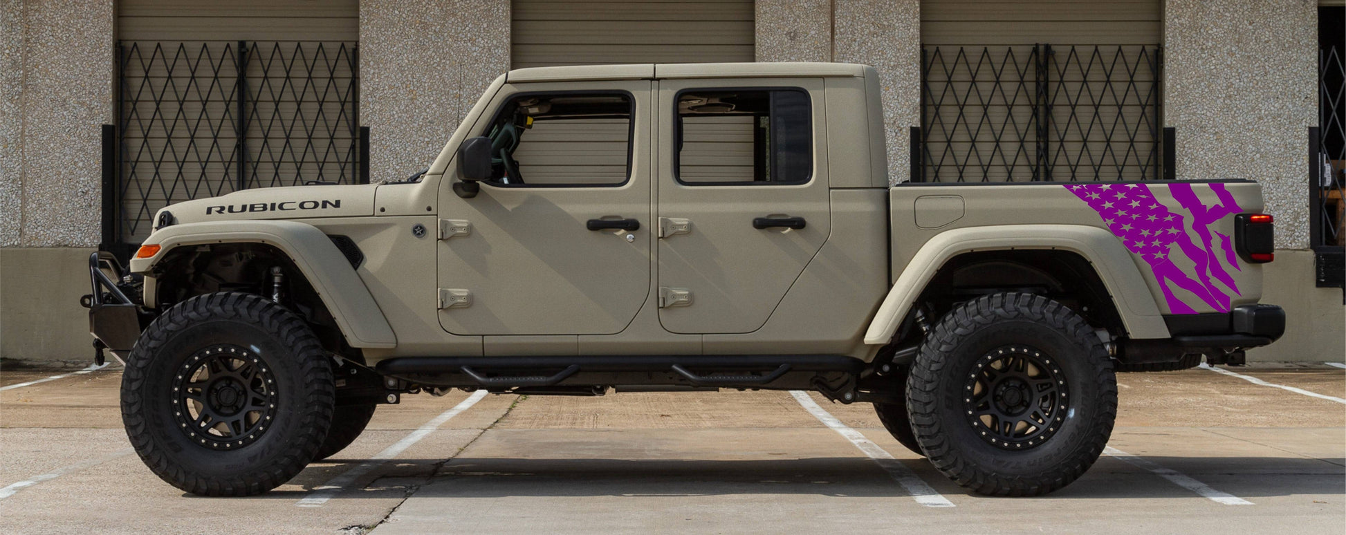 Jeep Gladiator Decal Gladiator Truck Bed Distressed American Flag Decal Stickers