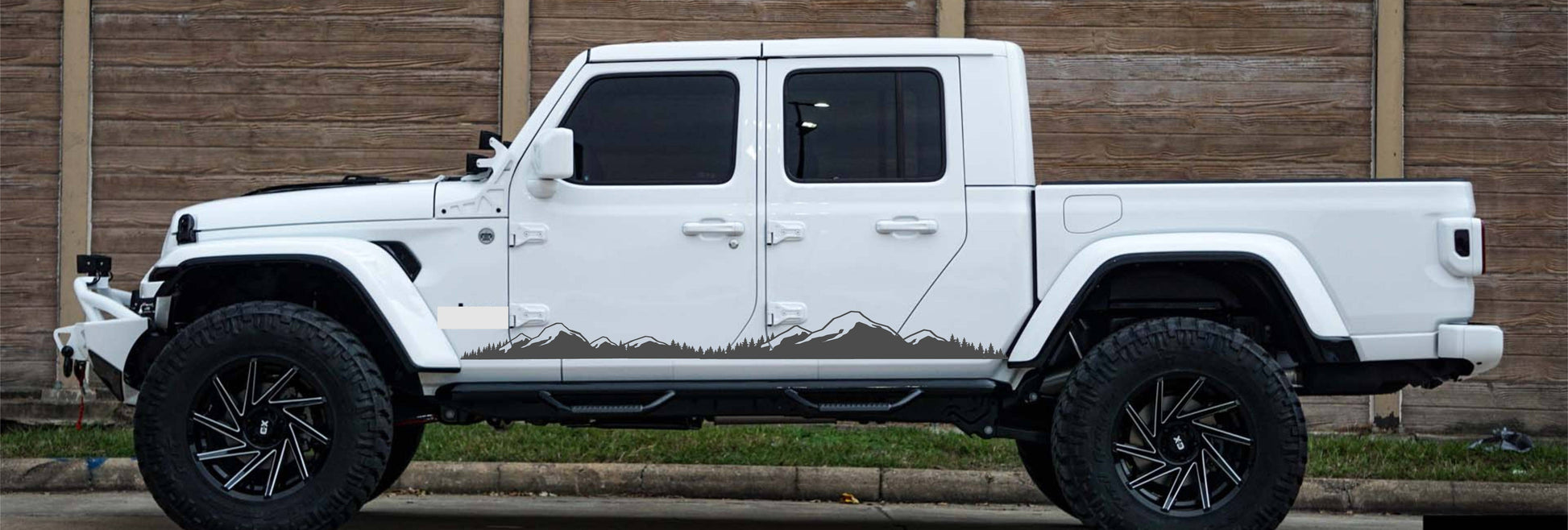 jeep wrangler jk jl gladiator mountain silhouette decals stickers