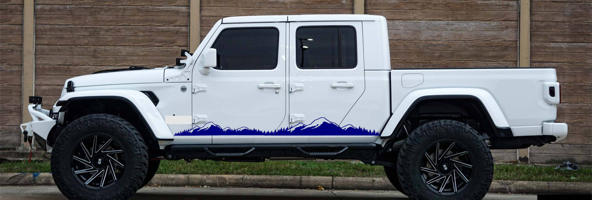 jeep wrangler jk jl gladiator mountain silhouette decals stickers